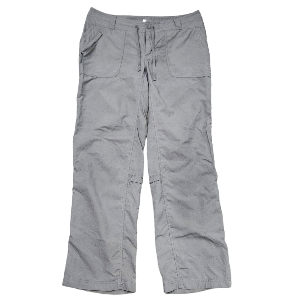 The North Face Gray Nylon Hiking Pants Zipper Pockets Size 12 Regular